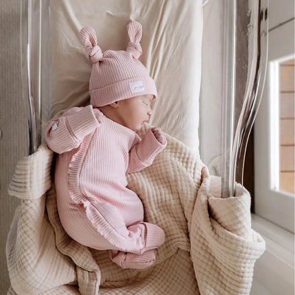 Personalized Newborn Baby Girls Knitted Jumpsuits Solid Color Outfits New Autumn Baby Rompers Clothes Toddler Infant Overalls