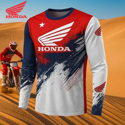 Kids/Adult Honda 2026 Summer New Off-Road Motorcycle Riding T-Shirt Breathable Sportswear Men and Women Riding Clothes