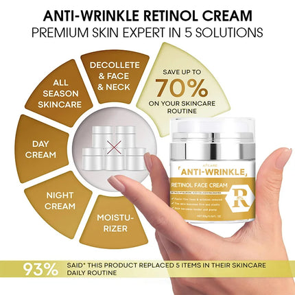 WANXI 50ml Retinol Face Cream Collagen Fade Fine Lines Brighten Skin Nourishing Facail Care Lifting Firming Korean Cream Essence