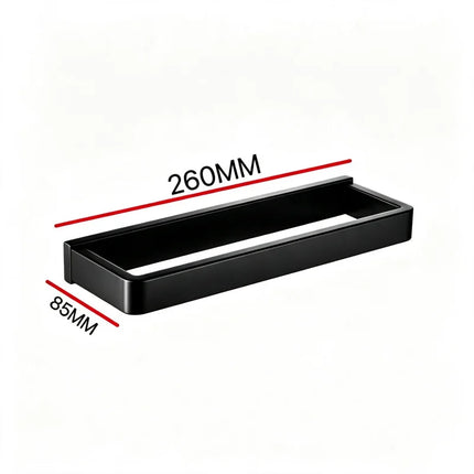 Matt Black 304Stainless Steel 2/4/6 Hook Toilet Brush Holder Toilet Paper Holder Towel Bar Rail Rack Hanger Hook Hardware Set