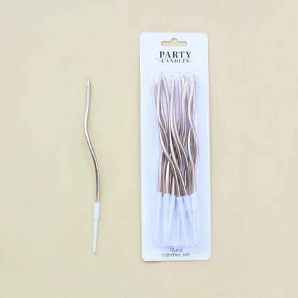 12/48pcs/1case Birthday Candles Spiral Cake Candles Long Thin Cake Candles For Wedding Party And Cake Decoration