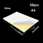 50pcs white shiny