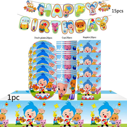 Circus Theme Clown Birthday Party Decoration Tableware Cup Plate Balloon Backdrop Baby Shower Kids Birthday Party Supplies Toy