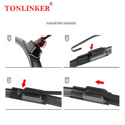 TONLINKER Car Wiper Blades For GWM Haval M6 2023 SUV 1.5MT 1.5CVT Car Accessories Front Windscreen Wiper Blade Brushes Cutter