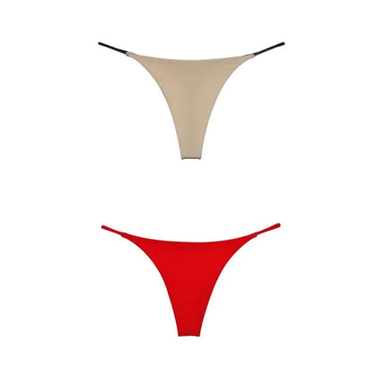 1/2Pcs Panties Cotton Women'S Underwear Sexy Panties Female Underpants Thong Solid Color Pantys Lingerie S-XL Low-Rise Design
