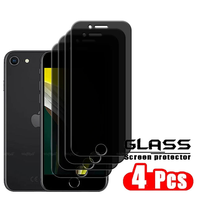 1-4Pcs For iPhone SE 2022 Glass iPhone SE 2022 2020 7 8 Tempered Glass 9H Privacy Anti-Spy Cover Screen Protector iPhone SE 2022