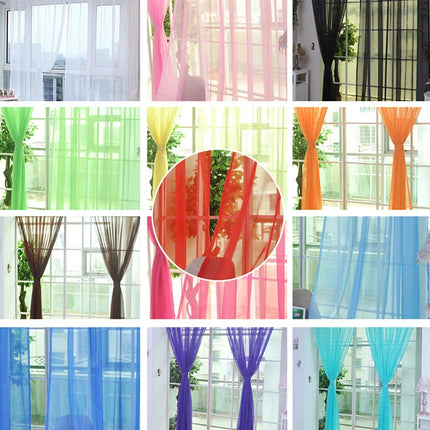 Transparent Window Gauze Solid Color Wedding Glass Gauze Household Products Light Luxury Style Easy To Install Curtains