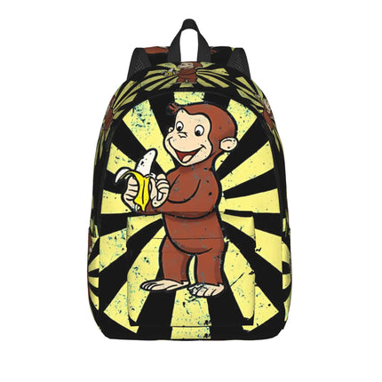 Curious George Dessert Activity Stickers Backpack  Travel Backpacks Girl Kawaii School Bags Designer Big Rucksack