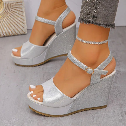 2026 Women's Fashionable Wedge Sandals Summer Casual Non-slip Peep Toe Woman Elegant Comfortable Platform High Heel Sandals
