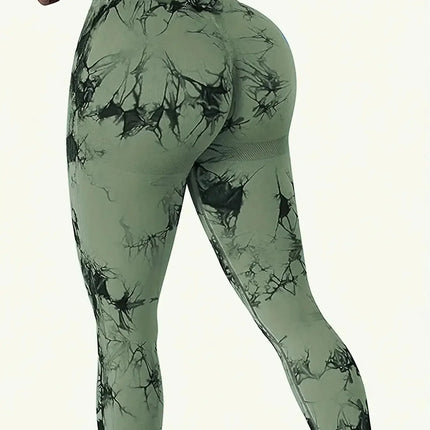 Women's Tie-Dye Seamless Peach Butt High Waist Butt Pants Stretch Fitness Yoga Pants