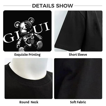 Motorcycle GucciS Modern Elegant And Timeless Classic USA Cotton T-shirt Summer Casual Short Sleeved O-Neck Unisex Tops