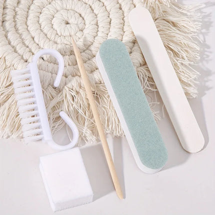 1pack ,Manicure And Pedicure Set, Mini Nail File And Orange Nail Stick Set