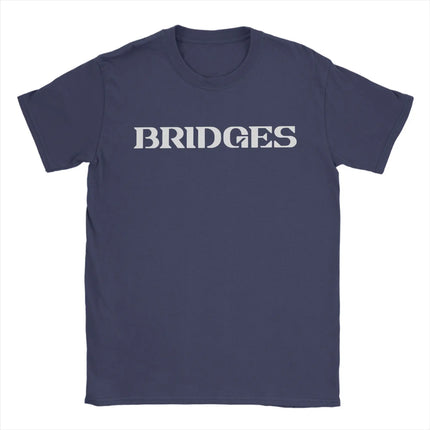 Bridges Death Stranding Logo T Shirts Men Cotton Humor T-Shirt Crew Neck Video Game Tee Shirt Short Sleeve merch Plus Size
