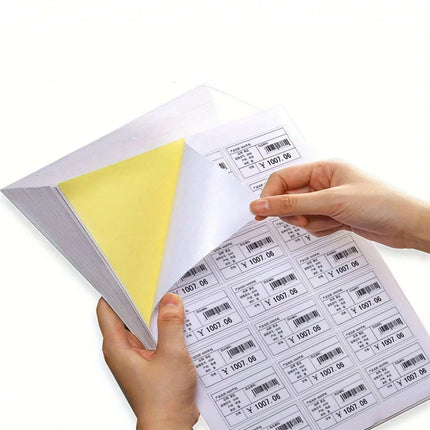 50pcs A4 glossy self-adhesive label paper printable, inkjet printer and laser printer, bright white, quick-drying, suitable for