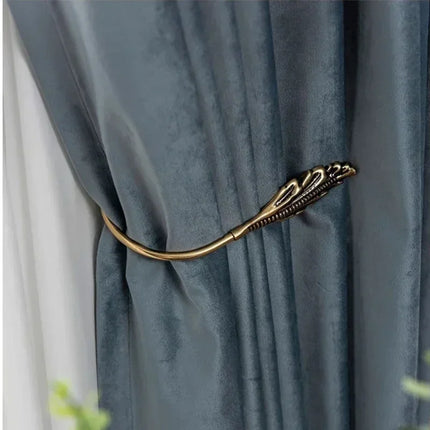 Fashion Royal Blue Velvet Curtains for Living Room Luxury Blackout Bedroom European Window Kitchen Elegant Solid Color Tulle