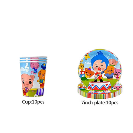Circus Theme Clown Birthday Party Decoration Tableware Cup Plate Balloon Backdrop Baby Shower Kids Birthday Party Supplies Toy