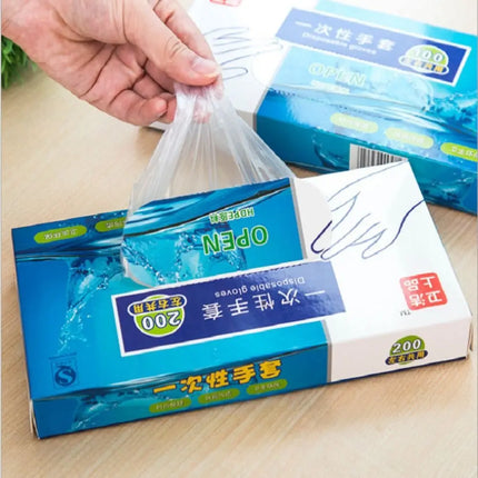 Bathroom 100pcs/box Cooking Cleaning Disposable For Transparent Plastic For Sanitary Gloves Household Gloves Gloves