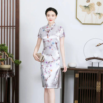 Ethnic Style Party Performance Costume Hanfu Cheongsams Autumn Chinese Style Dress for Women Clothing Fashion Clothes Qipao