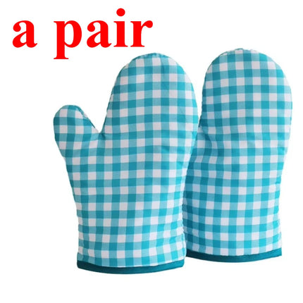 2024 New Style Anti Scalding High Temperature Resistance 100%linen Kitchen Oven Mitts Microwave Oven Gloves for Adult