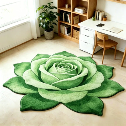 French Style Carpets for Living Room Fluffy Soft Bedside Rug Flower Shape Bedroom Decor Pink Carpet Thick Plush Lounge Floor Mat