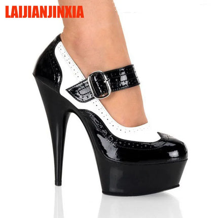 New 13CM/5inches PU Upper Fashion Sexy Exotic High Heel Platform Party Women Pumps Pole Dance Shoes D127