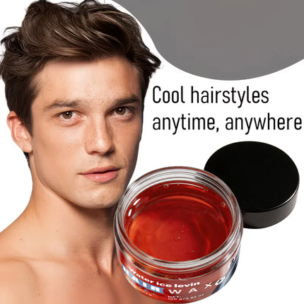 Water ice levin Matte Strong Hold Hair Wax Pomade with Keratin Biotin, Smooth Supple Men Hairstyle Styling Paste