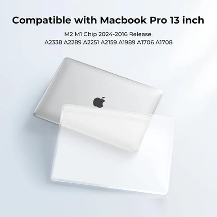 100% Ultra-Clear, Shatterproof Shell for 13' MacBook Pro (M2/M1 2025, 2022-2017 A2159, A1706) – Sturdy, Cushioned, Resists Scrat