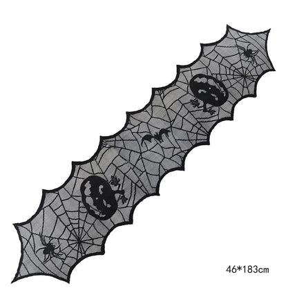 Halloween Decorations Kit Halloween Spiderweb Tablecloth Runner Fireplace Scarf Lace Spiderweb Tablecloth Halloween Party Decor
