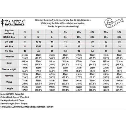 2025 ZANZEA Elegant Women V Neck Short Sleeve Work Dresses 2025 Summer Dress Stylish Solid A Line Pleated Party Vestidos Robe