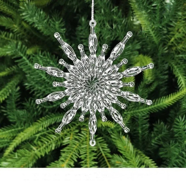 10Pcs Sparkling Snowflake Christmas Tree Hanging Pendant Decor Home Room Decoration Xmas Navidad DIY New Year Gift Wedding Decor