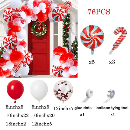 Red Green Christmas Balloons Garland Arch Kit Blue Yellow Ballon Set Video Game Party Circus 1st Birthday Decorations Air Globos