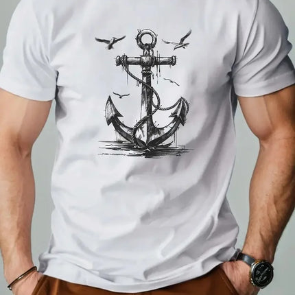 Men's Simple Letter Printed T-shirt Summer Daily Casual Round Neck Short Sleeve Loose Comfortable Fashion Simple Short Sleeve