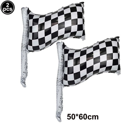 40'' Number Race Car Balloon Racetrack Balloon Truck Bike Wheels Tire Racing Car Theme Party Supplies Boys' Birthday Party Favor
