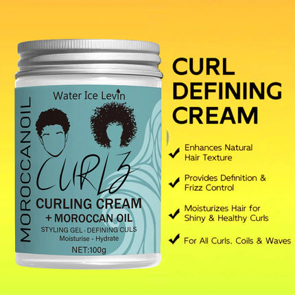 Coconut Oil Curling Cream - Hydrating Curl Definition, Softness & Shine, Frizz Control, Winter Hair Care, All Hair Types