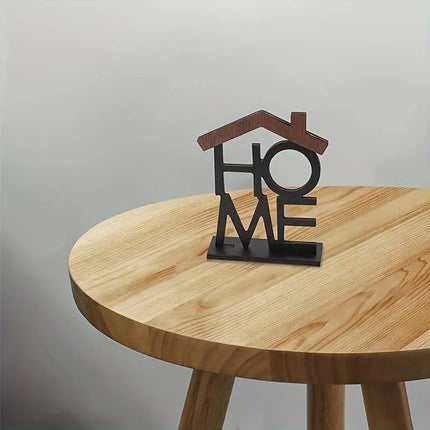 Creative Wooden Home Ornament for Living Room Coffee Table, Closet, Desktop, Small House-Shaped Decoration, Housewarming Birthday Gift