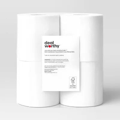 Toilet Paper - 4 Rolls - : Double, 308 Sheets Per Unit