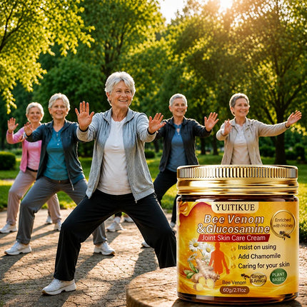 YUITIKUE Natural Bee Venom Joint Care Cream Ginger Chamomile Deep Moisturize Joint Skin Support Mobility