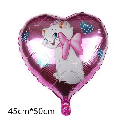 Marie Cat Balloons The Aristocats Party Decoration Cartoon Princess Happy Birthday Banner Tableware Pet Cake Topper Background