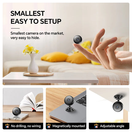 Wireless Security Camera with Night Vision & Motion Detection – Portable Surveillance for Home, Youngsters Watch, Easy to Instal