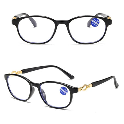 FG New 3 in 1 Progressive Multifocal Reading Glasses Women Anti-blue Eyeglasses Easy To Look Far and Near +1.0 To +4.0