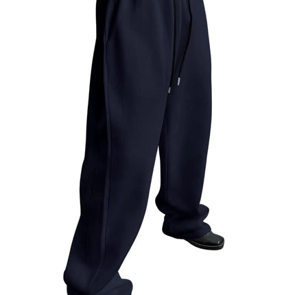 2026 Men's Wide Leg Sweatpants, European and American Men's and Women's Sweatpants, Waist Drawstring Straight Leg Loose Casual S