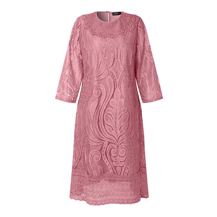 2026 ZANZEA Women 3/4 Sleeve Lace Patchwork Sundress Spring Summer Dress Elegant Work Dresses Stylish A Line Party Vestido Robe