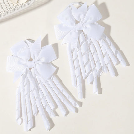 2pcs Girls' Bow Tassel Headband  for Children Babies Girls Parties Dances Ponytails Fixed Hair Accessories Baby Hair Accessories