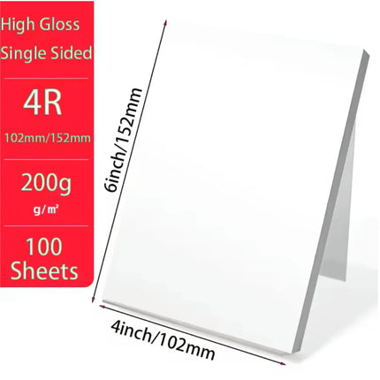 High Quality A4 4R Glossy Photo Paper 100/20sheets High Gloss Quick Dry Photographic Paper for Canon HP Color Inkjet Printer