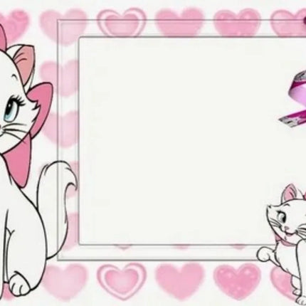 The Aristocats Photography Backdrop For Birthday Party Supplies Marie Photo Backgrounds Pink Marie Cat Theme Baby Shower Banner