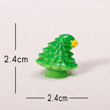 100pcs Wholesale Mini 3D Christmas Tree Resin Charms DIY for Keychain Jewelry Home Desktop Oranment Dollhouse Accessories