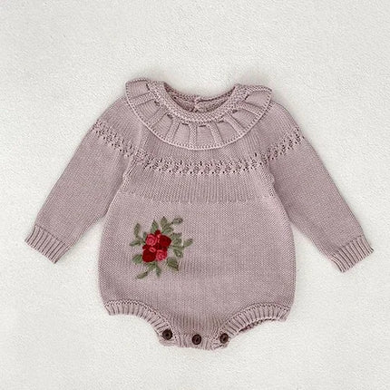2025 New Autumn 0-24M Newborn Baby Boys Girls Knitted Jumpsuit Sleeveless Solid Color Overalls Toddler Baby Girl Knitted Romper