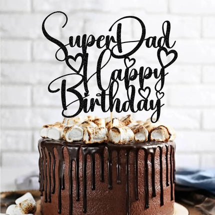 super dad Happy birthday Cake Topper, Fathers Day Party Decorations, Dads birthday Worlds Best Daddy Party Decorations Supplies