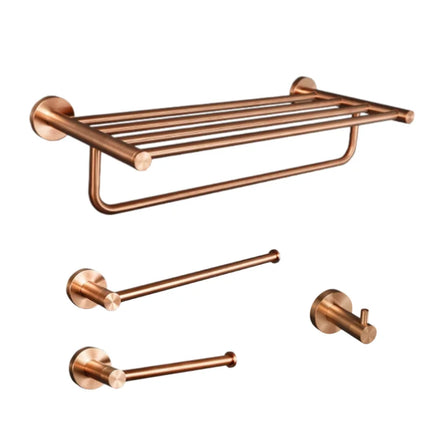 High Quality Brushed Rose Gold 304 Stainless Steel Towel Rack Toilet Paper Holder Towel Bar Soap Dish Bathroom Accessories