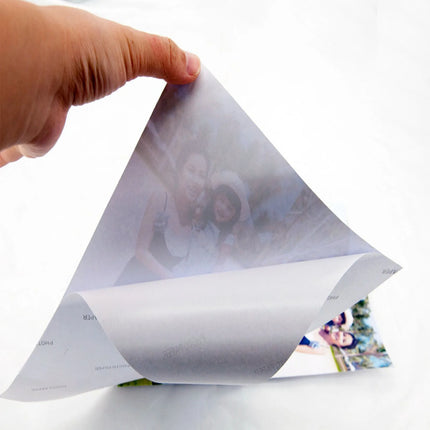 ESHANG Self-Adhesive Photo Paper, A4 Glossy Sticker Paper for Inkjet Printer, 8.3 X 11.7 Inch, 50 Sheets, 135 GSM 36Ib